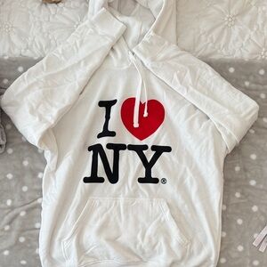 I ❤️ NY White Graphic Hoodie